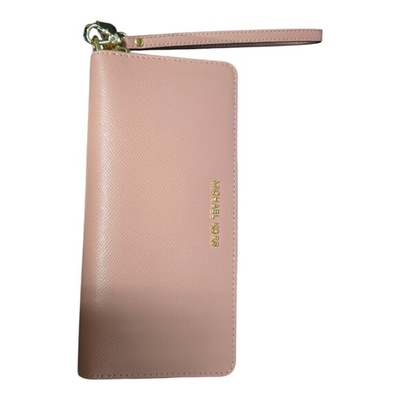 Michael Kors Pink Pebbled Leather Cell Phone Wallet - Picture 1 of 6